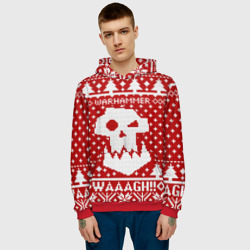 Мужская толстовка 3D Вязаный warhammer waaagh - фото 2