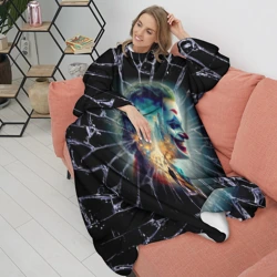 Плед с рукавами Джокер в мегаполисе - осколки - фото 2