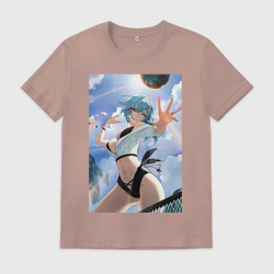 Мужская футболка хлопок Геншин Эола Лоуренс волейбол