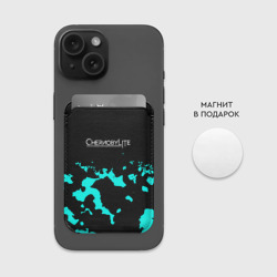 Картхолдер Magsafe магнитный Chernobylite камуфляж голубой - фото 2