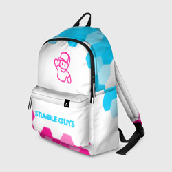 Рюкзак 3D Stumble Guys neon gradient style по-центру