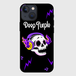 Чехол для iPhone 13 mini Deep Purple неоновый череп