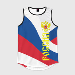 Мужская спортивная майка 3D Флаг России, паттерн