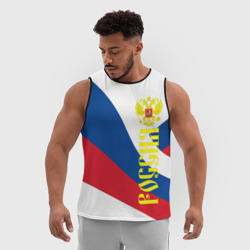 Мужская спортивная майка 3D Флаг России, паттерн - фото 2