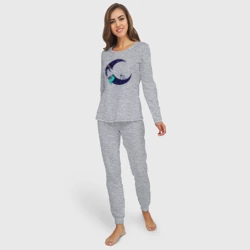 Женская пижама с лонгсливом хлопок Love night - фото 2