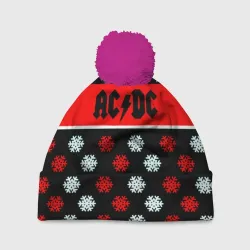Шапка 3D c помпоном AC DC winter steel