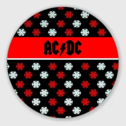 Круглый коврик для мышки AC DC winter steel