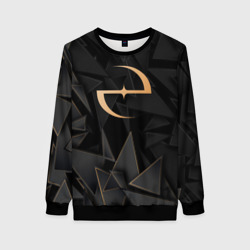 Женский свитшот 3D Evanescence golden poly