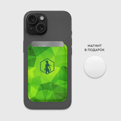 Картхолдер Magsafe магнитный Tomb Raider green poly - фото 2