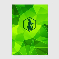 Постер Tomb Raider green poly