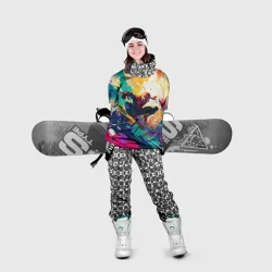 Накидка на куртку 3D Человек-паук на ярком фоне - фото 2