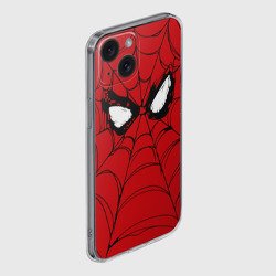 Чехол для iPhone 15 силиконовый с защитой камеры Глаза Человека-паука - фото 2