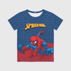 Детская футболка 3D Прыжок Человека-паука