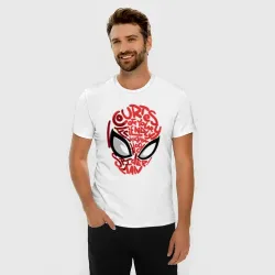 Мужская футболка хлопок Slim Spider-Man text - фото 2