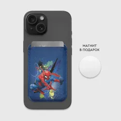 Картхолдер Magsafe магнитный Spider-man with a spider web - фото 2