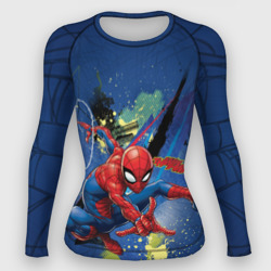 Женский рашгард 3D Spider-man with a spider web