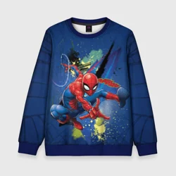 Детский свитшот 3D Spider-man with a spider web
