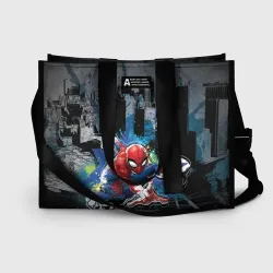 Сумка-шоппер 3D Spider-man over the city