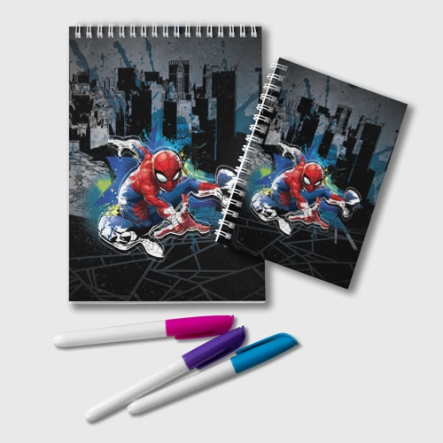 Блокнот Spider-man over the city