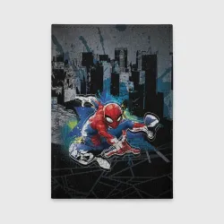 Обложка для автодокументов Spider-man over the city