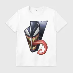 Мужская футболка хлопок Venom with tongue sticking out