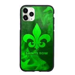 Чехол для iPhone 11 Pro Max матовый Saints Row - green gradient