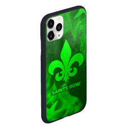 Чехол для iPhone 11 Pro Max матовый Saints Row - green gradient - фото 2