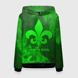 Женская толстовка 3D Saints Row - green gradient