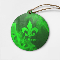 Деревянная игрушка круг Saints Row - green gradient