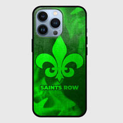 Чехол для iPhone 13 Pro Saints Row - green gradient
