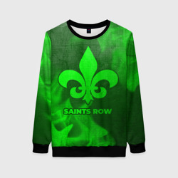 Женский свитшот 3D Saints Row - green gradient