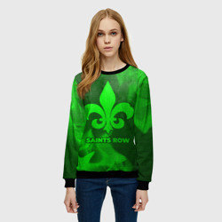 Женский свитшот 3D Saints Row - green gradient - фото 2
