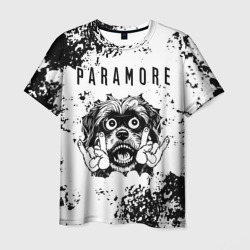 Мужская футболка 3D Paramore - рок пес