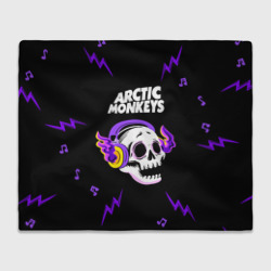Плед 3D Arctic Monkeys неоновый череп