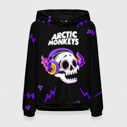 Женская толстовка 3D Arctic Monkeys неоновый череп