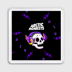 Магнит 55*55 Arctic Monkeys неоновый череп