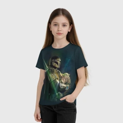 Детская футболка 3D Куда я туда и он - Мандалорец - фото 2