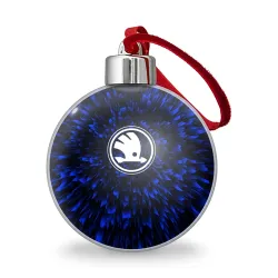 Ёлочный шар Skoda blue energy