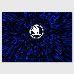Поздравительная открытка Skoda blue energy