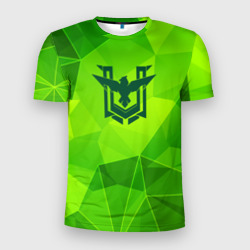 Мужская футболка 3D Slim Free Fire green poly