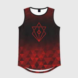 Мужская спортивная майка 3D In Flames red poly