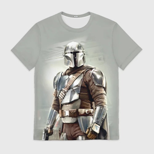 Мужская футболка 3D с принтом The Mandalorian - Din Djarin, вид спереди #2