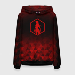 Женская толстовка 3D Tomb Raider red poly