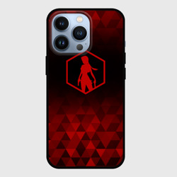 Чехол для iPhone 13 Pro Tomb Raider red poly