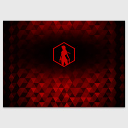 Поздравительная открытка Tomb Raider red poly