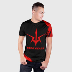 Мужская футболка 3D Slim Code Geass - red gradient - фото 2
