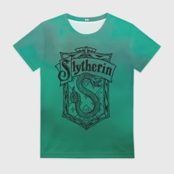 Женская футболка 3D Факультет Слизерин