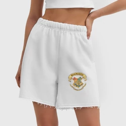 Женские шорты oversize футер хлопок Хогвартс - факультеты - фото 2