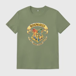 Мужская футболка хлопок Хогвартс - факультеты