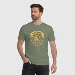 Мужская футболка хлопок Хогвартс - факультеты - фото 2